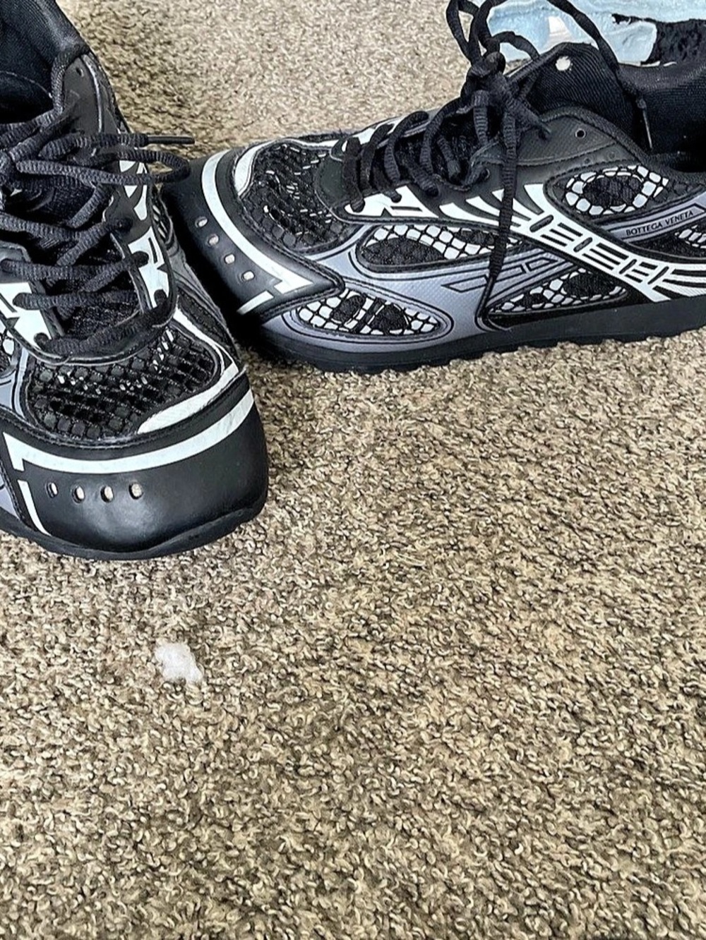 Bottega Veneta Orbit Sneaker Black/Silver & White Sneakers